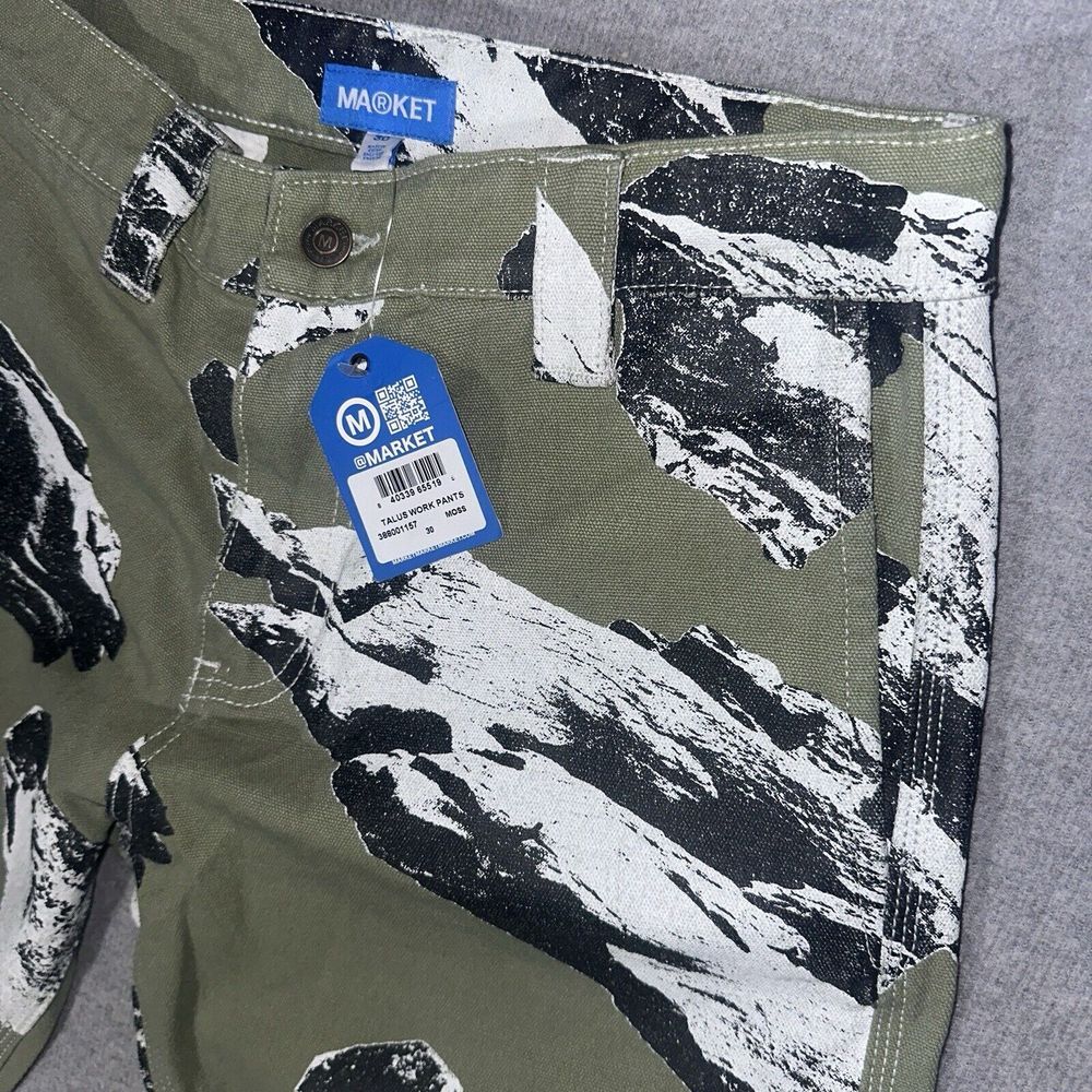 Chinatown Market Jeans Talus Work Pants Mens Size 30x31 Hip Hop Streetwear AOP‎